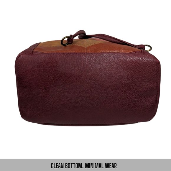 Chevron Faux Leather Convertible Cross Body Slouchy Hobo Shoulder Bag - Picture 9 of 15